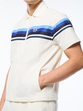 Load image into Gallery viewer, Striscia Short Sleeve Track Jacket-Gardenia

