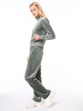 Load image into Gallery viewer, Nuvola Velour Track Jacket-Agave Green
