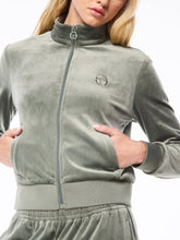 Load image into Gallery viewer, Nuvola Velour Track Jacket-Agave Green
