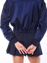 Load image into Gallery viewer, Women's Piano Bomber Jacket-Maritime Blue
