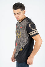 Load image into Gallery viewer, Men's Cotton Black Rhinestone T-shirt
