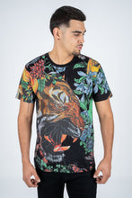 Load image into Gallery viewer, Men's Cotton Black Rhinestone T-shirt
