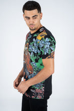 Load image into Gallery viewer, Men's Cotton Black Rhinestone T-shirt
