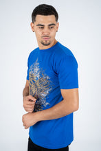 Load image into Gallery viewer, Men's Cotton Royal Blue Rhinestone T-shirt
