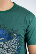 Load image into Gallery viewer, Men's Cotton Green Rhinestone T-shirt
