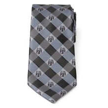 Load image into Gallery viewer, Star Wars Boba Fett Blue and Gray Plaid Tie
