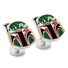 Load image into Gallery viewer, Star Wars Boba Fett Cufflinks, Tie Bar, and Dress Socks Gift Set
