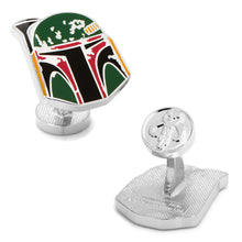 Load image into Gallery viewer, Star Wars Boba Fett Cufflinks, Tie Bar, and Dress Socks Gift Set
