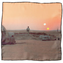 Load image into Gallery viewer, Star Wars Tatooine Binary Sunset Pocket Square

