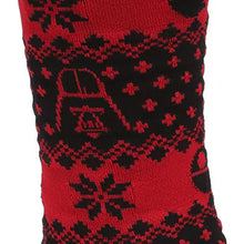 Load image into Gallery viewer, Star Wars Darth Vader Red and Black Holiday Dress Socks and Lapel Pin Gift Set

