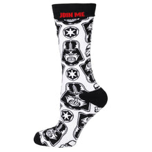 Load image into Gallery viewer, Star Wars Darth Vader White Dress Socks and Lapel Pin Gift Set
