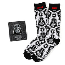 Load image into Gallery viewer, Star Wars Darth Vader White Dress Socks and Lapel Pin Gift Set
