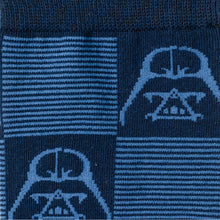 Load image into Gallery viewer, Star Wars Darth Vader Navy and Black Checkered Socks with Imperial Crest Lapel Pin Gift Set
