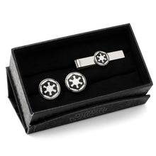 Load image into Gallery viewer, Star Wars Imperial Crest Cufflinks and Tie Bar Gift Set
