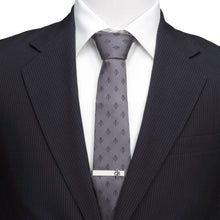 Load image into Gallery viewer, Star Wars Mandalorian Mythosaur Gray Silk Tie
