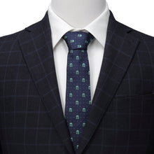 Load image into Gallery viewer, Star Wars Mandalorian Navy Dotted Tie
