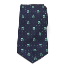 Load image into Gallery viewer, Star Wars Mandalorian Navy Dotted Tie
