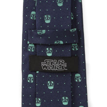 Load image into Gallery viewer, Star Wars Mandalorian Navy Dotted Tie
