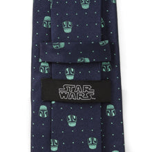 Load image into Gallery viewer, Star Wars Mandalorian Navy Dotted Tie
