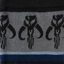 Load image into Gallery viewer, Star Wars Mandalorian Mythosaur Striped Dress Socks and Lapel Pin Gift Set
