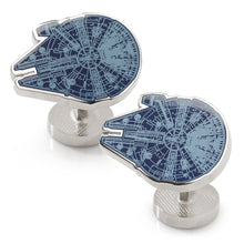 Load image into Gallery viewer, Star Wars Millennium Falcon Blueprint Cufflinks
