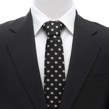 Load image into Gallery viewer, Star Wars Millennium Falcon Metallic Silver and Black Tie
