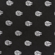Load image into Gallery viewer, Star Wars Millennium Falcon Metallic Silver and Black Tie

