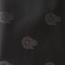 Load image into Gallery viewer, Star Wars Millennium Falcon Black Tonal Tie
