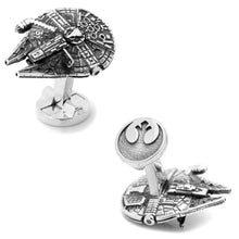 Load image into Gallery viewer, Star Wars Millennium Falcon 3D  Cufflinks
