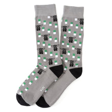 Load image into Gallery viewer, Star Wars Mandalorian Dress Socks 3-Pack and Mythosaur Lapel Pin Gift Set
