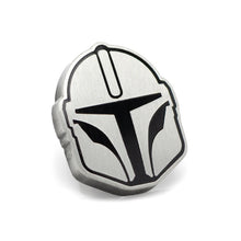 Load image into Gallery viewer, Star Wars Mandalorian and Mythosaur Multicolored Navy Dress Socks and Lapel Pin Gift Set
