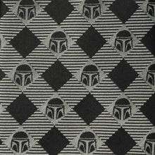 Load image into Gallery viewer, Star Wars Mandalorian Black and Gray Plaid Tie
