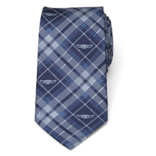 Load image into Gallery viewer, Star Wars Grogu Blue Plaid Tie
