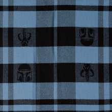Load image into Gallery viewer, Star Wars Mandalorian Blue Tartan Scarf
