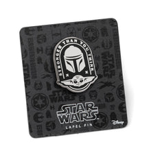 Load image into Gallery viewer, Star Wars Mandalorian and Grogu Stronger Than You Think Lapel Pin
