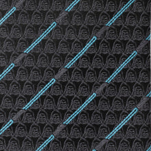 Load image into Gallery viewer, Star Wars Obi-Wan Kenobi Blue LIGHTSABER Pattern Black Tie, Tie Clip, and Gray Jedi Crest Dress Socks Gift Set
