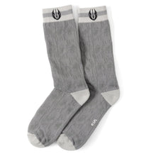 Load image into Gallery viewer, Star Wars Obi-Wan Kenobi Blue LIGHTSABER Pattern Black Tie, Tie Clip, and Gray Jedi Crest Dress Socks Gift Set
