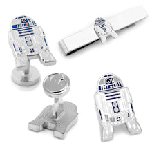 Load image into Gallery viewer, Star Wars R2-D2 Cufflinks, Lapel Pin, and Tie Bar 3-Piece Gift Set
