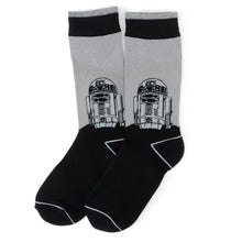 Load image into Gallery viewer, Star Wars R2-D2 Men's Gray and Black Mod Dress Socks and Lapel Pin Gift Set
