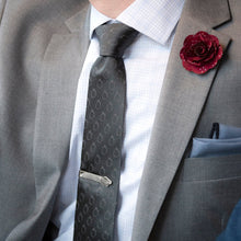 Load image into Gallery viewer, Star Wars Rebel Alliance and Millennium Falcon Gray Tie with Red Crest

