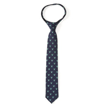Load image into Gallery viewer, Star Wars Grogu Boy&#39;s Navy Dotted Zipper Tie
