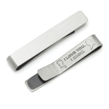 Load image into Gallery viewer, Star Wars Princess Leia and Han Solo &quot;I Love You / I Know&quot; Hidden Message Tie Bar
