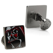 Load image into Gallery viewer, Star Wars Darth Vader Painted Gunmetal Cufflinks
