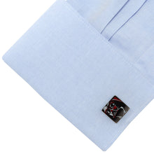 Load image into Gallery viewer, Star Wars Darth Vader Painted Gunmetal Cufflinks
