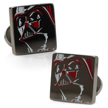 Load image into Gallery viewer, Star Wars Darth Vader Painted Gunmetal Cufflinks
