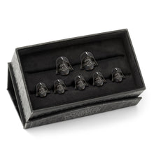 Load image into Gallery viewer, Star Wars Darth Vader Crystal 3D Cufflinks and 5-Stud Set
