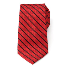 Load image into Gallery viewer, Star Wars Darth Vader Red and Black Striped Tie
