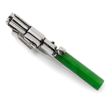 Load image into Gallery viewer, Star Wars Yoda Green and Blue Paisley Tie and LIGHTSABER Tie Clip Gift Set
