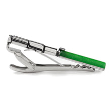 Load image into Gallery viewer, Star Wars Yoda Green and Blue Paisley Tie and LIGHTSABER Tie Clip Gift Set
