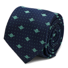 Load image into Gallery viewer, Star Wars Yoda Dotted Navy Tie
